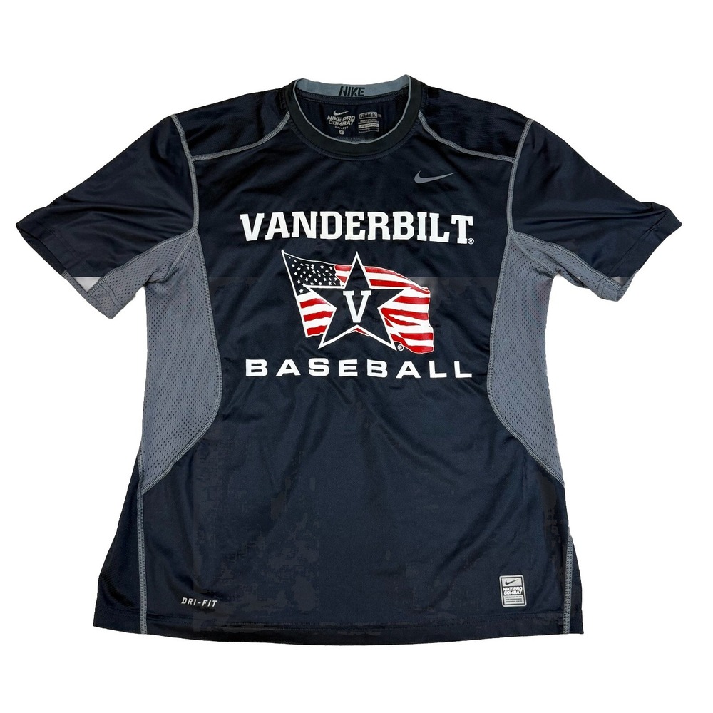 Nike Pro Combat Vanderbuilt Baseball shirt Fitted Dri-fit Vented Mesh Mens Large